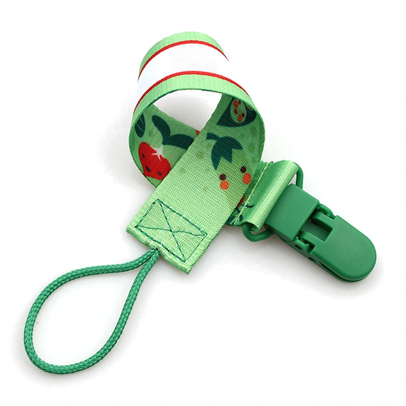 Factory directly wholesale 10 styles sublimation polyester babay pacifier clip