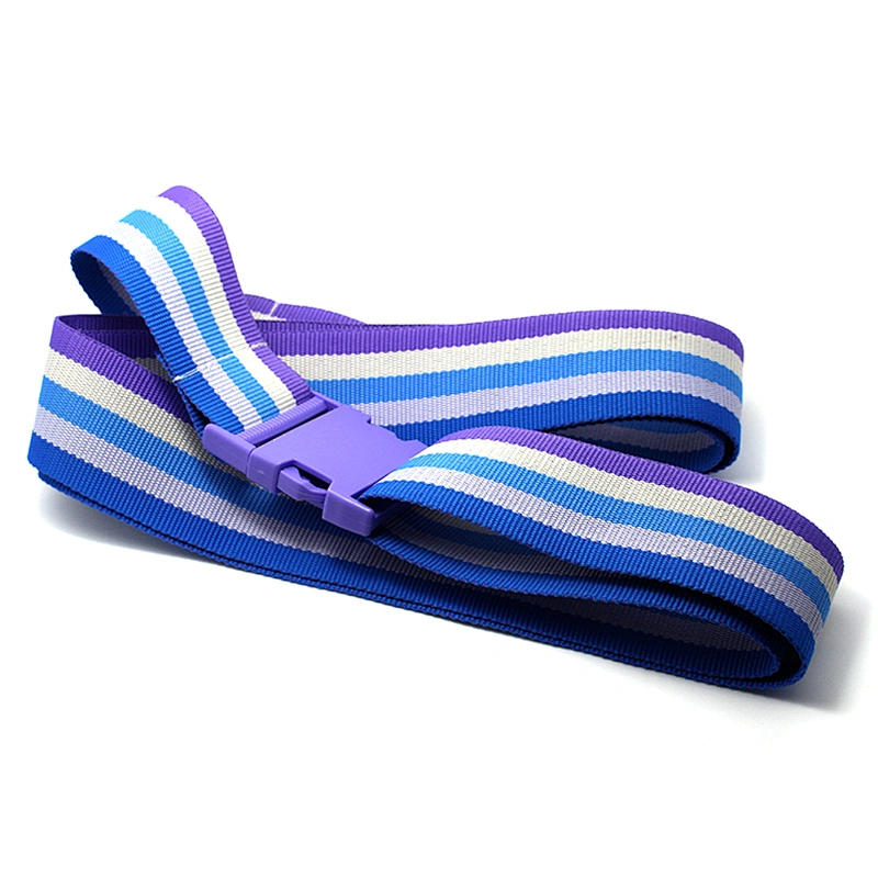 Multicolored luggage bags belt with custom logo detachable buckle