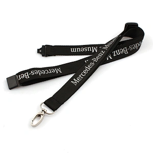 Factory direct sale high quality silver and gold logo adjustable lanyard