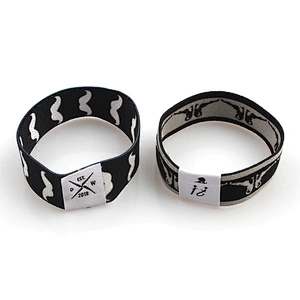 Woven rfid elastic fabric bracelet wristband custom