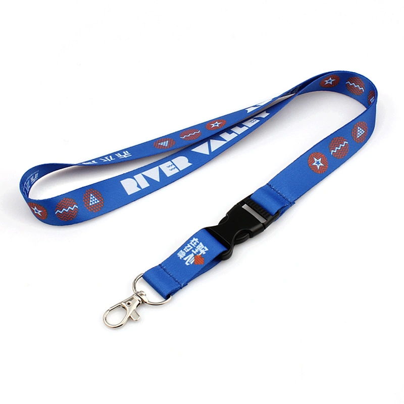 Fashion design custom logo bungee cord lanyard sublimation