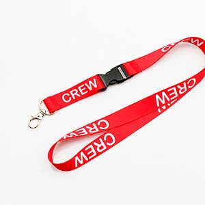 Hot flat heat transfer printing lanyard with oval hook