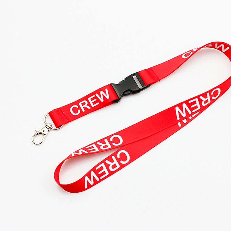 Hot flat heat transfer printing lanyard with oval hook