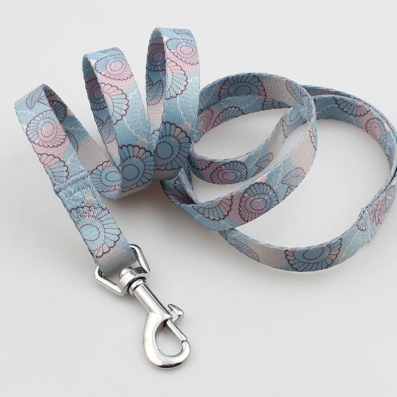 Custom Polyester Heat Transfer Printing Dog Collar and Leash Set