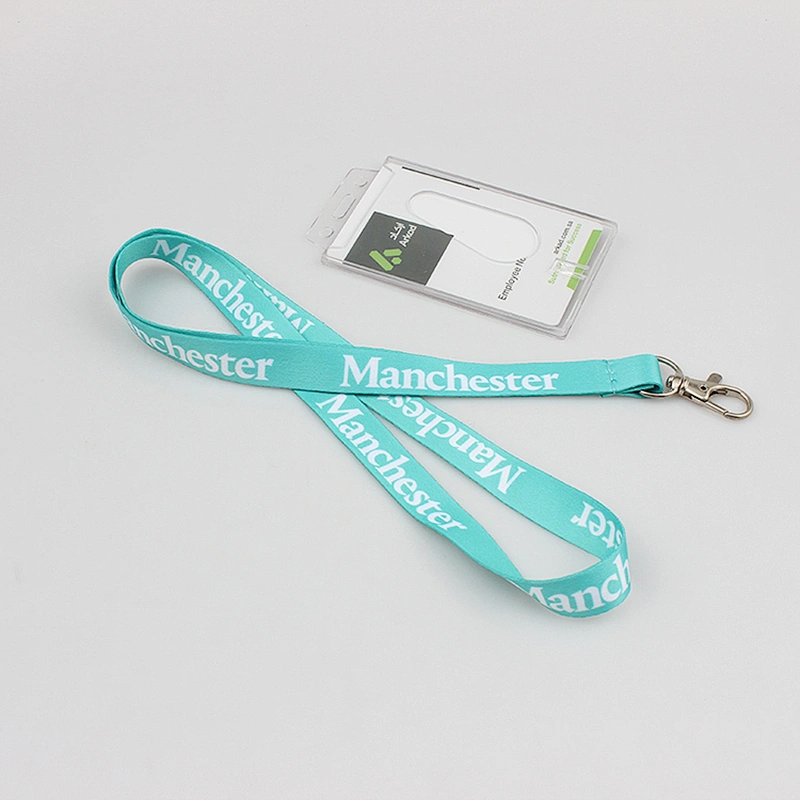 Polyester exhibition business PVC id card holder lanyard necklace