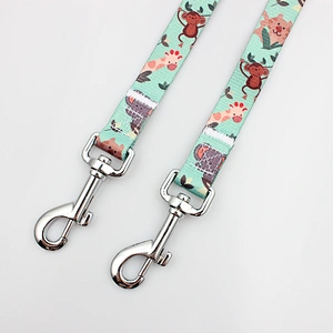 Custom Polyester Heat Transfer Printing Double Dog Leash