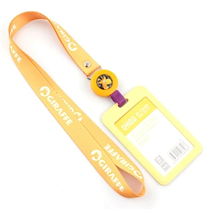 Free sample heat transfer printing neck lanyard with badge reel