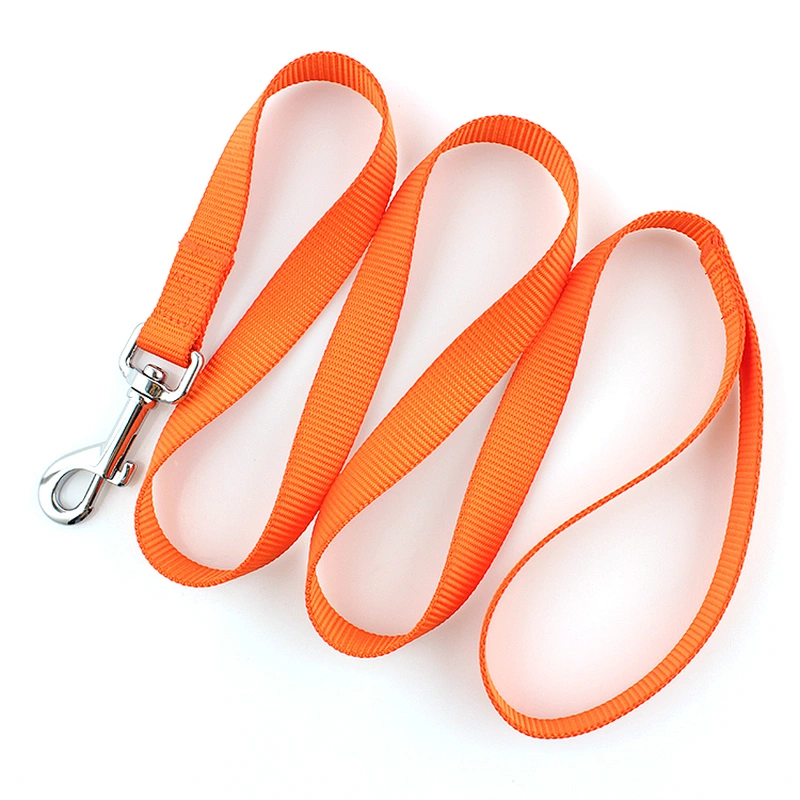 Factory price custom logo pure color orange dog leash