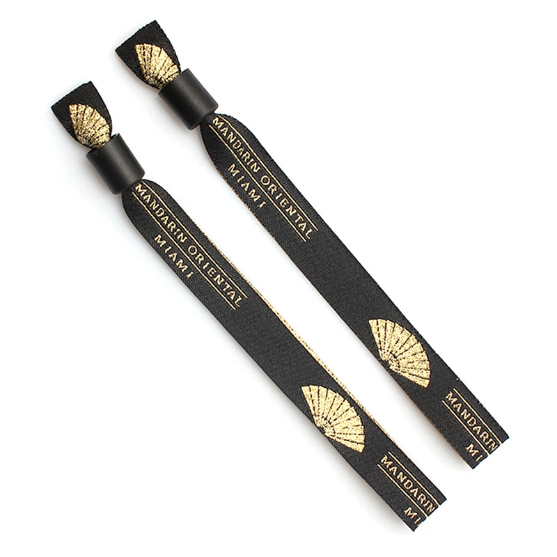 Fabric Event Entrance Wristband With Metal Clip