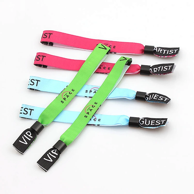 Hot Sales Cheap Custom Polyester Woven Fabric Wristband For Event