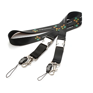 Durable custom sublimation lanyard key chain with metal breakaway hook