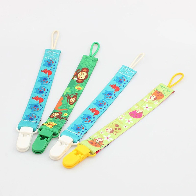 Eco-friendly fabric material baby pacifier holder clip