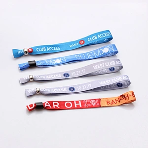 Custom logo advertising fabric wristband for events or festival gift