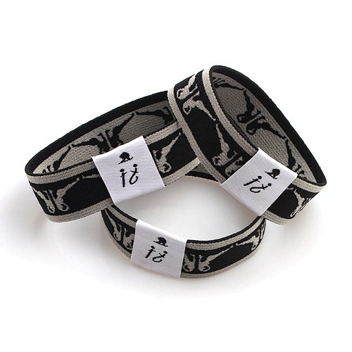 Custom Polyester Soft RFID Elastic Wrist Band Fabric Wristband For Events