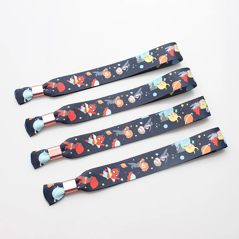 Cheap business souvenir removable wristband printing fabric for festival events