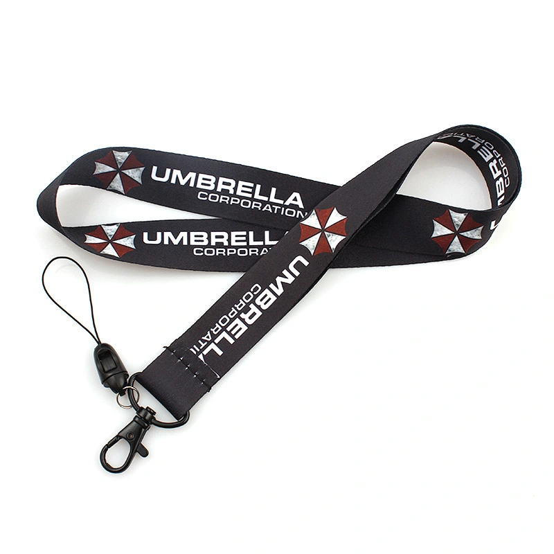 Cheap custom polyester security lanyard heat press