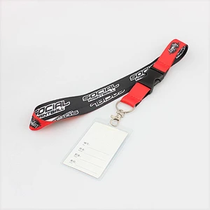 Eco-friendly badge holder lanyard with breakaway buckle