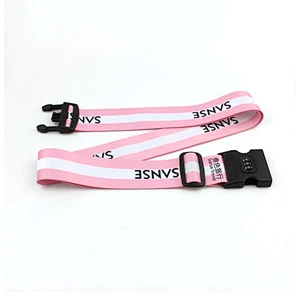 Popular password lock travel polyester luggage belt handle strap