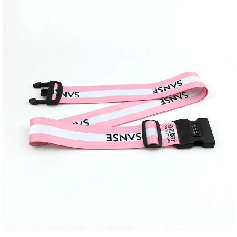 Popular password lock travel polyester luggage belt handle strap