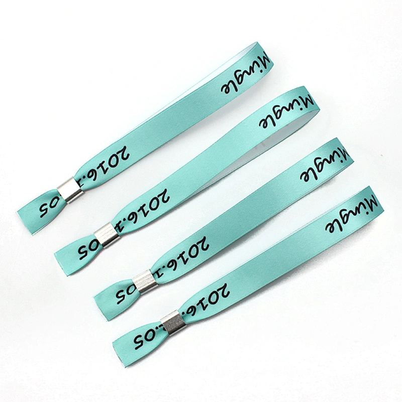 Event fabric wristband with white plastic locks wholesale bracelets