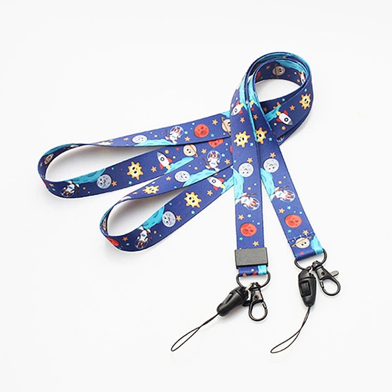 Cheap wholesale custom logo sublimation printed polyester lanyard
