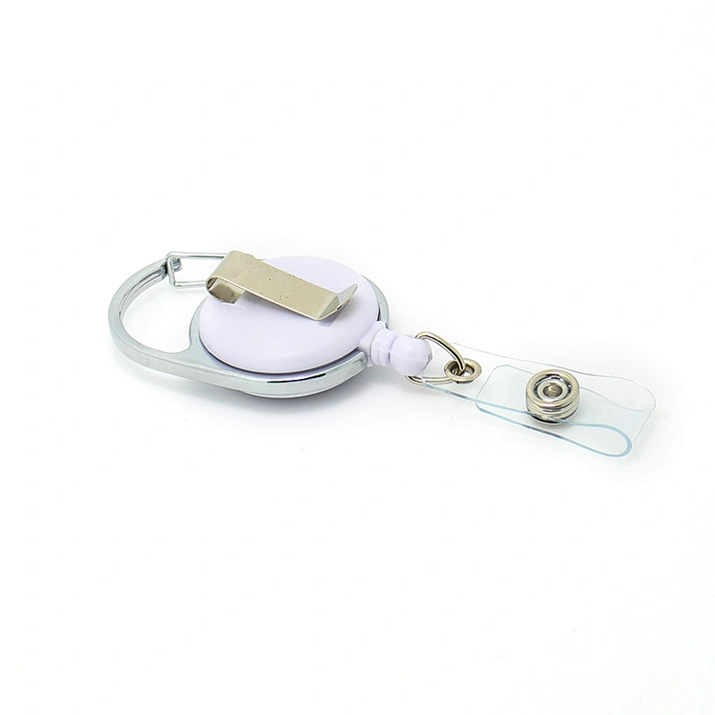 Customized carabiner retractable ABS badge tag clip holder