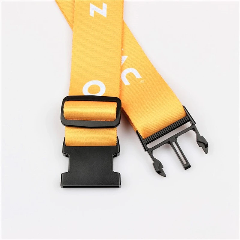 Travel promotion gift luggage strap for office with plastic adjustable buckle