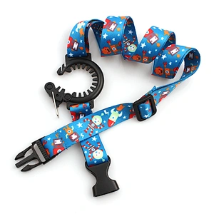 Popular heat transfer printed lanyard neck strap with bottle holder