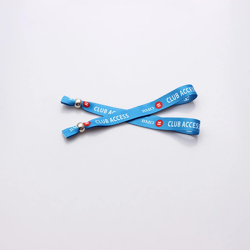 Custom logo advertising fabric wristband for events or festival gift