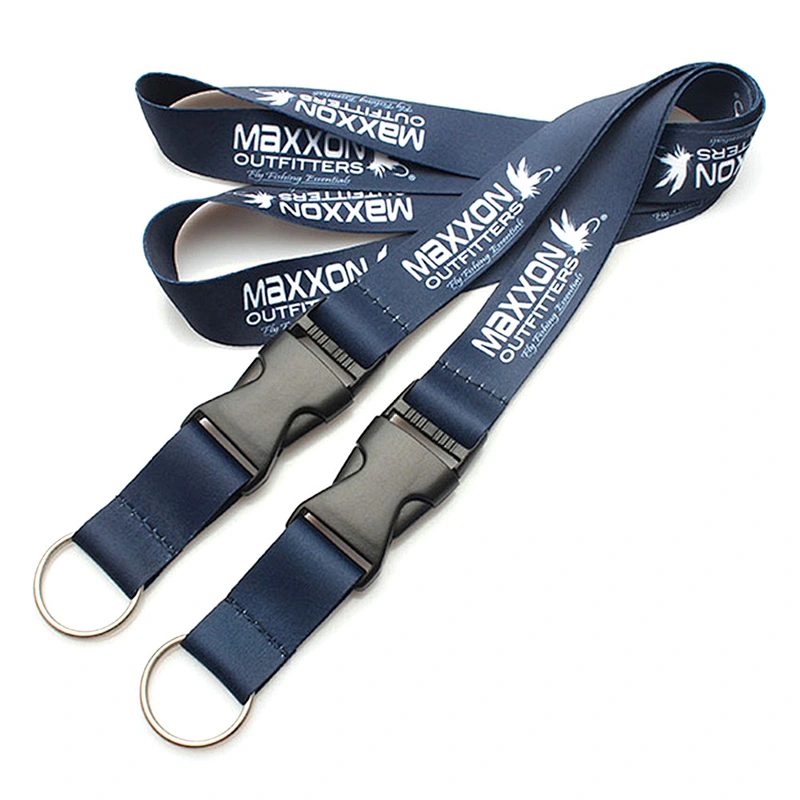 Customized Cheap Heat Transfer Printing Polyester Lanyards With Breakaway Hook