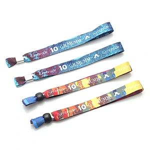Highly Customized Polyester Fabric Printed Wrist Band for Events