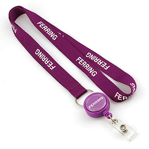 New design fashion silk screen lanyard with plastic hook