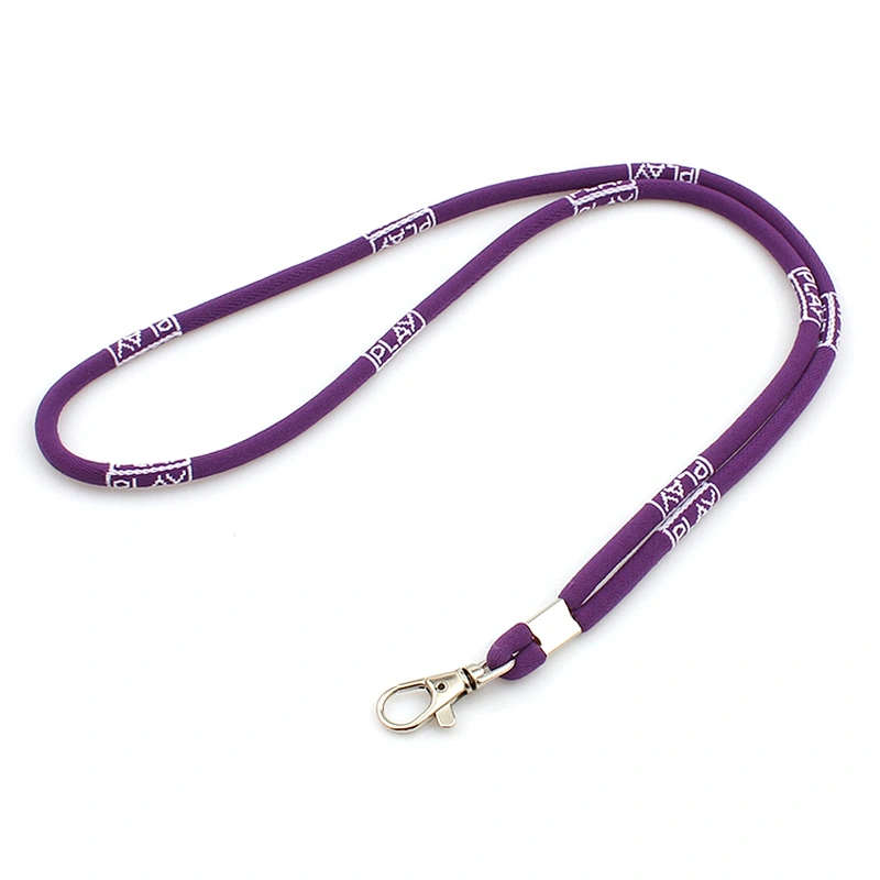 Factory OEM high quality personalized round lanyard for work/music/party