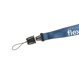 Custom logo nylon keychain holder lanyard navy