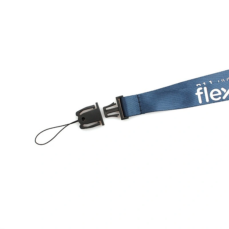 Custom logo nylon keychain holder lanyard navy
