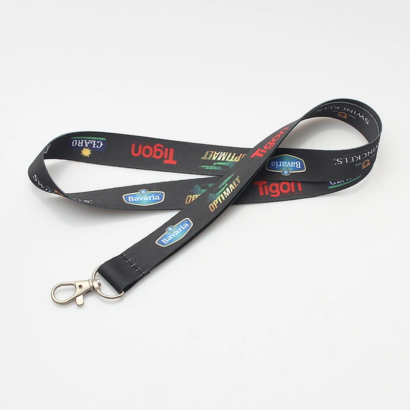 Wholesale custom logo printed food grade coffee thick lanyards for keys