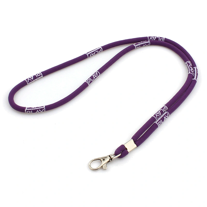 China manufacturer jacquard printing elastic cord rope lanyard