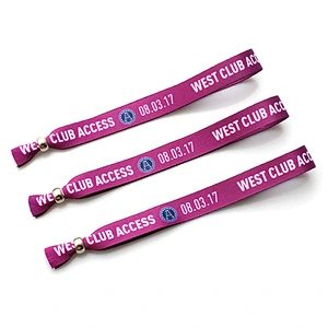 Custom Activity Party Festival China Polyester Wristband Bracelet