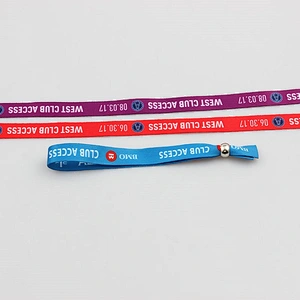 Cheap custom polyester wristbands for event colorful logo