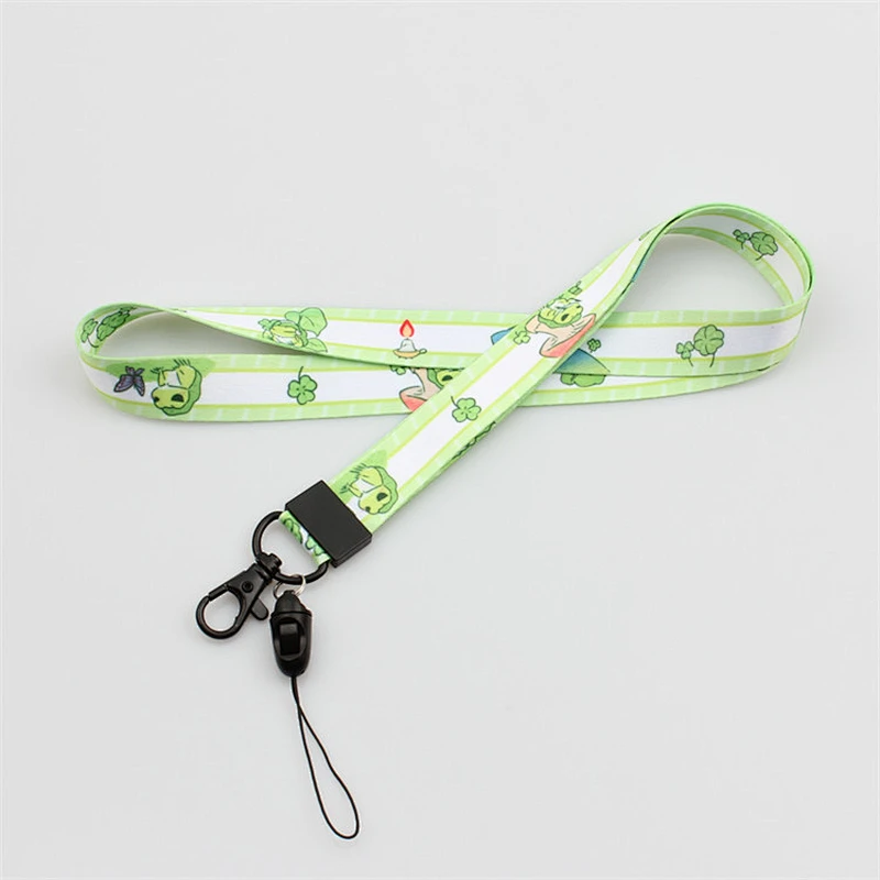 Colorful Heat Transfer Printed Lanyard With Phone String and Metal Hook