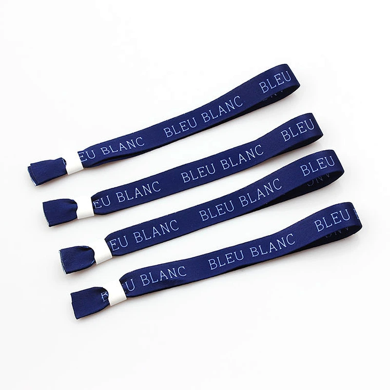 Promotional fabric satin bracelet for event ticket