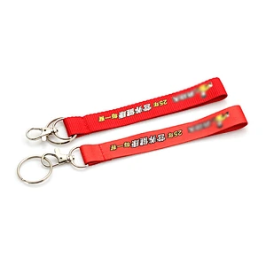 Hot sale polyester short strap lanyard for promotional gift
