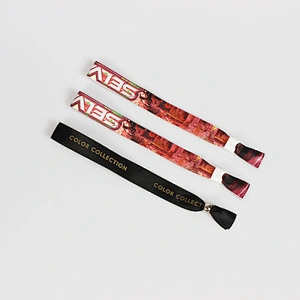 Heat transfer satin wristband sublimation logo printing custom fabric wristbands