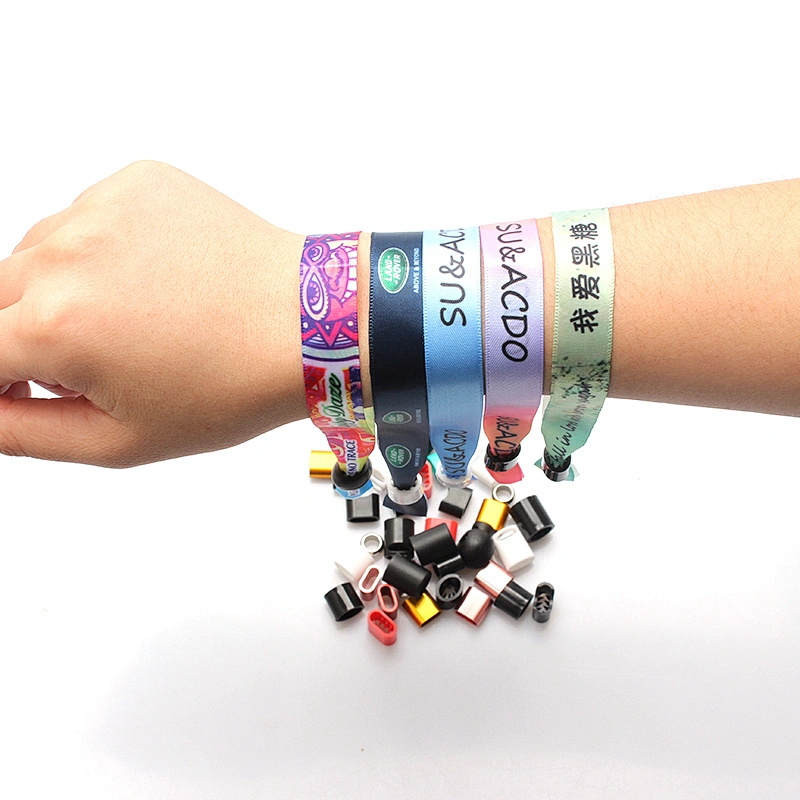 2019 promotion item custom design logo polyester wristband