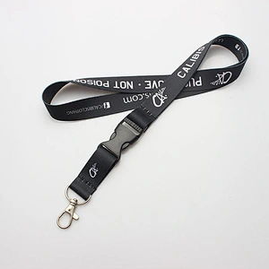 Dye sublimation printing logo custom polyester neck lanyards with disconnect buckle