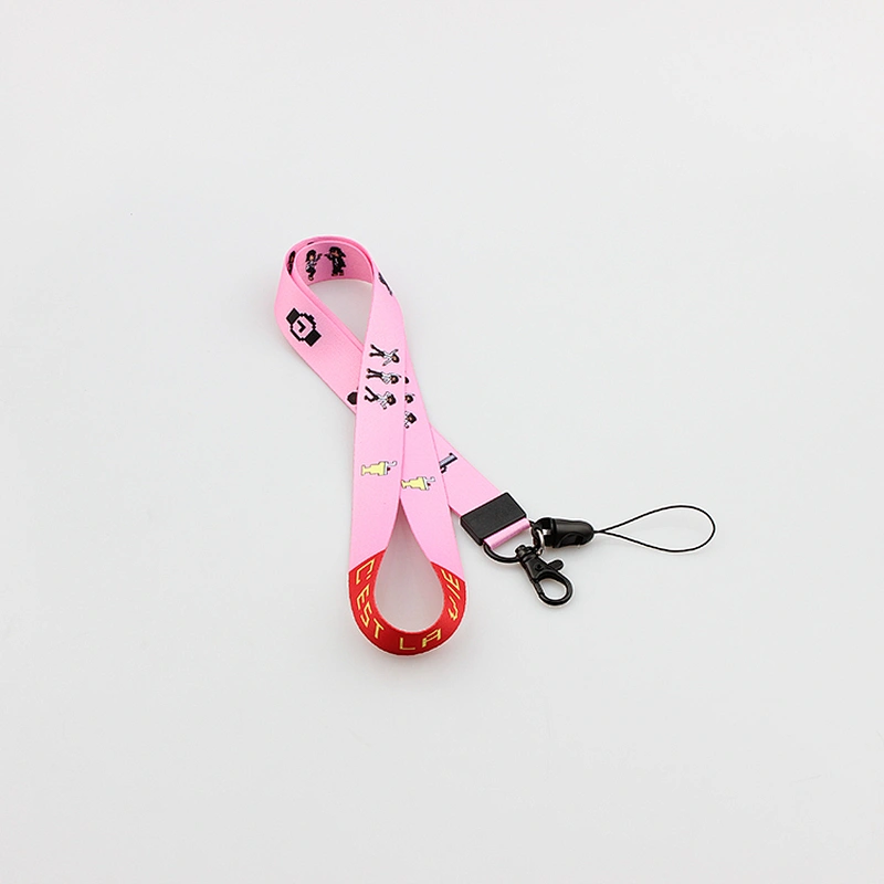 Hot sale printed your own logo heat transfer polyester neck lanyard with sample free