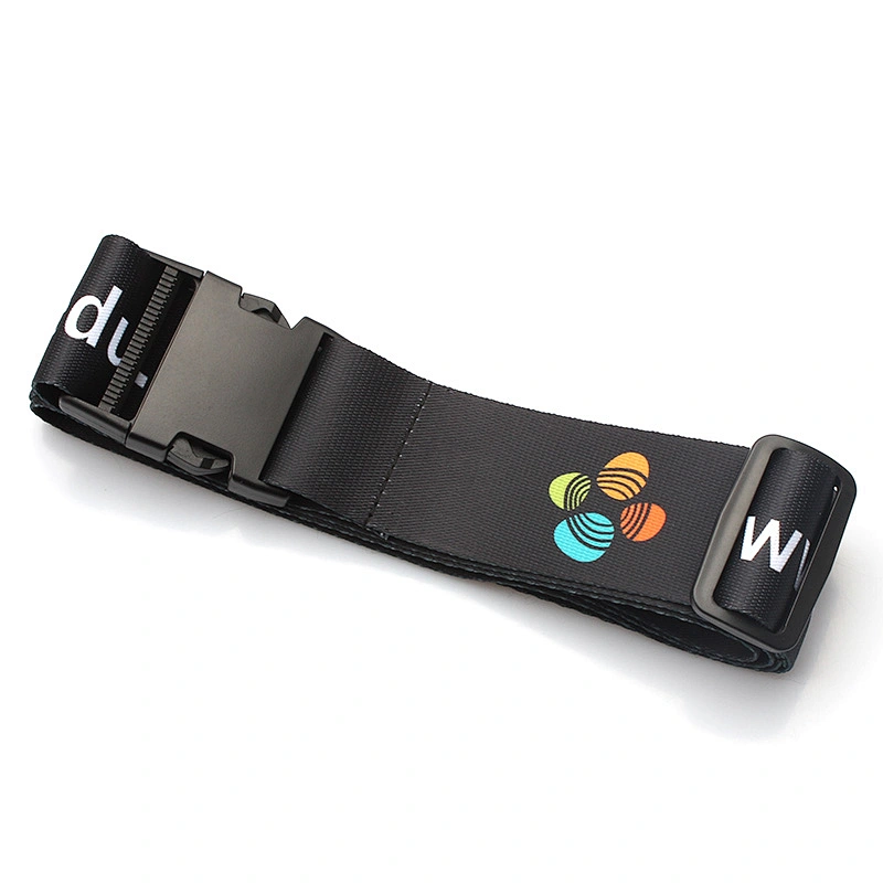 Custom new product polyester adjustable luggage strap belt with your logo