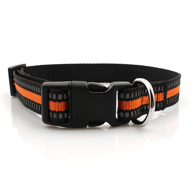 Factory hot sale custom logo plastic buckle pet dog collar