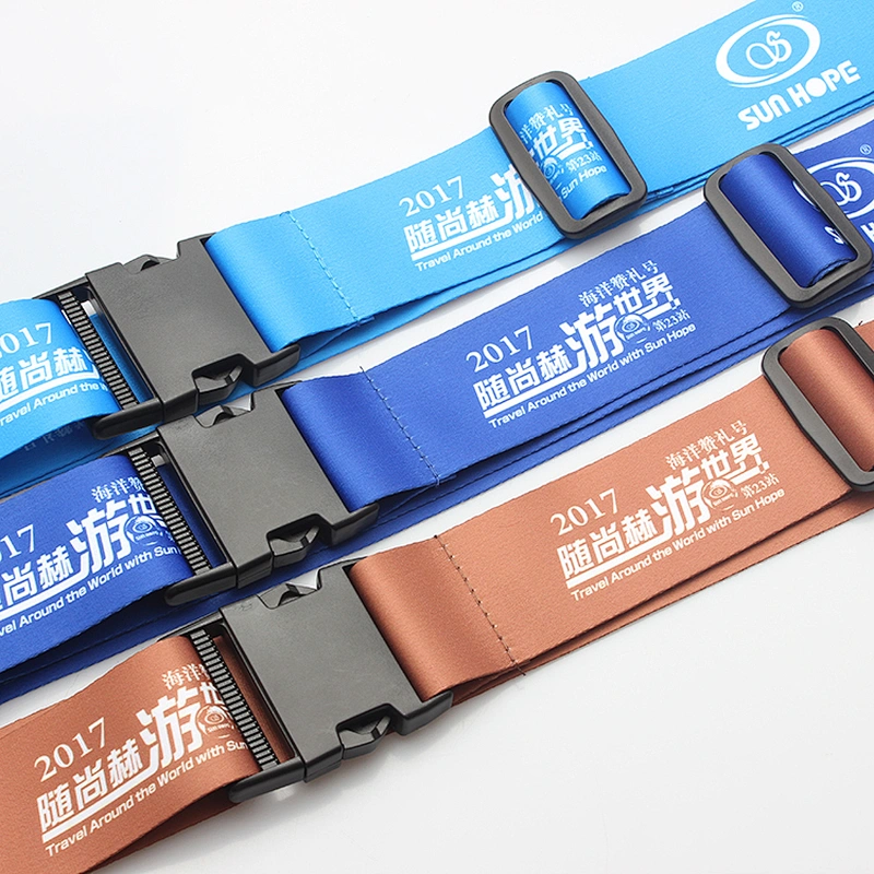 Hot selling printed bright color for travel suitcase luggage strap