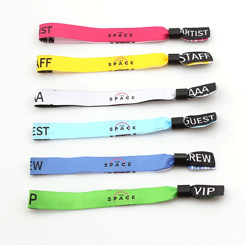 Hot Sales Cheap Custom Polyester Woven Fabric Wristband For Event